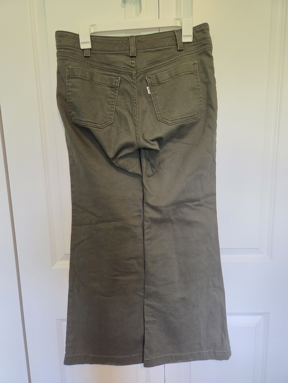 Levi's Olive Green Superlow Flare Jeans - Picture 4 of 6